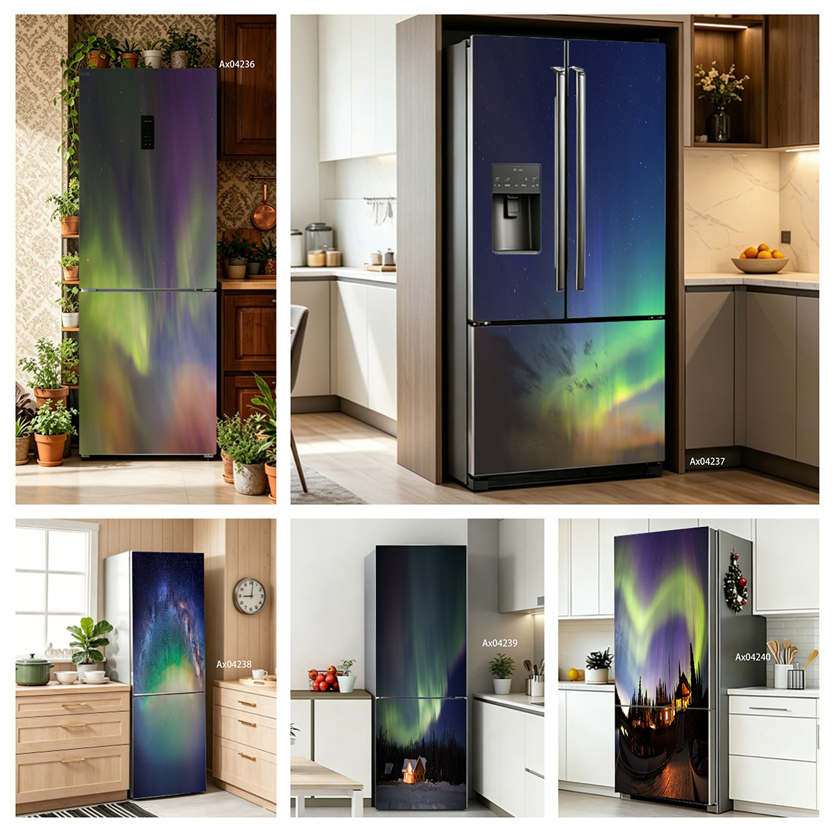 Full Cover Adhesive - Aurora Borealis Northern Lights Starry Sky