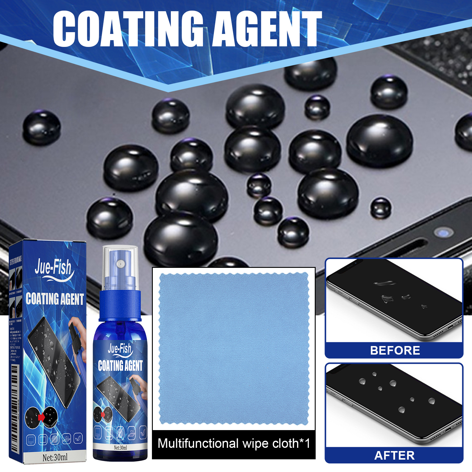 Screen Coating Agent, Smartpho - Oleophobic Coating Spray ulasan dan harga