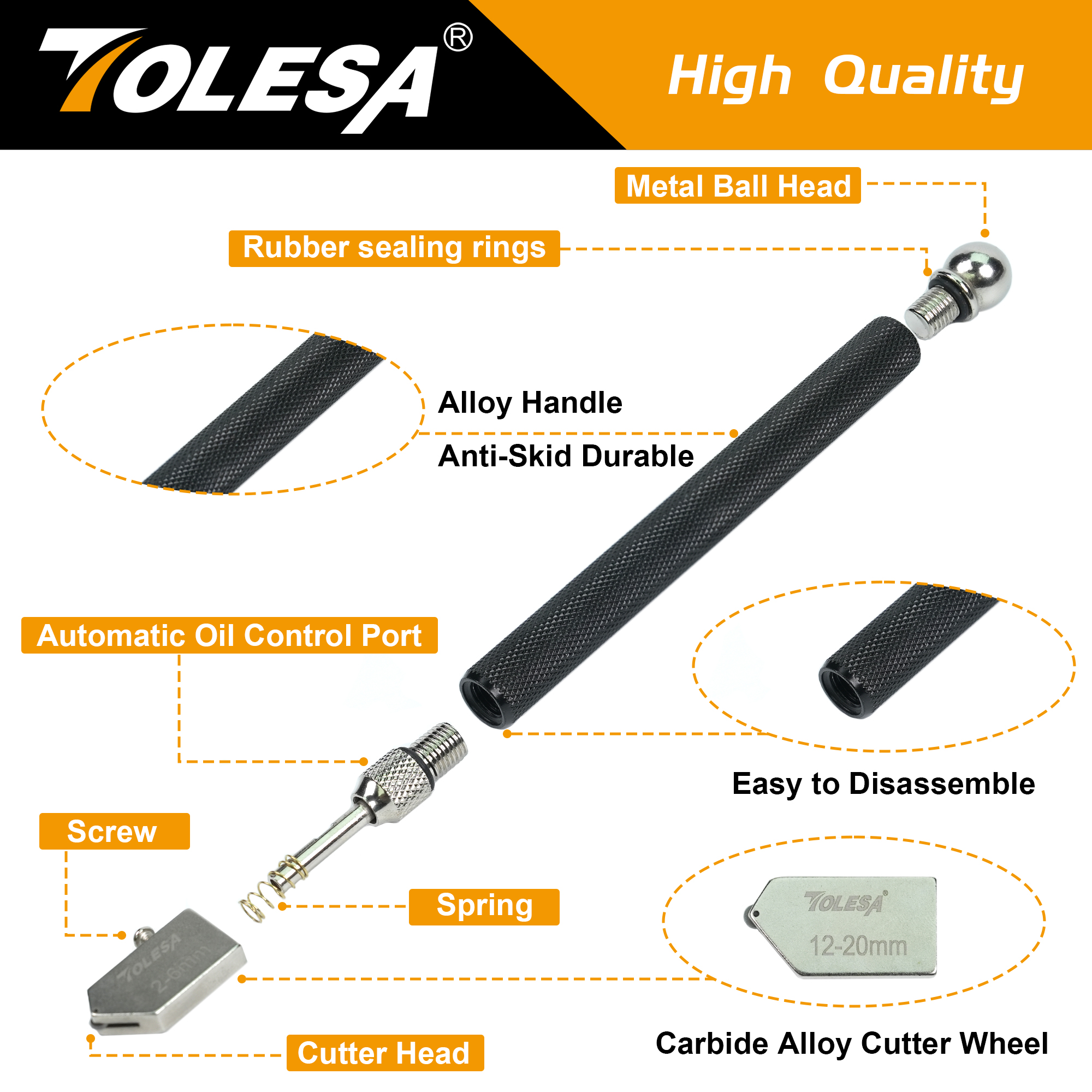 TOLESA Glass Cutter 2mm-20mm K - Screen Protector Cutter ulasan dan harga