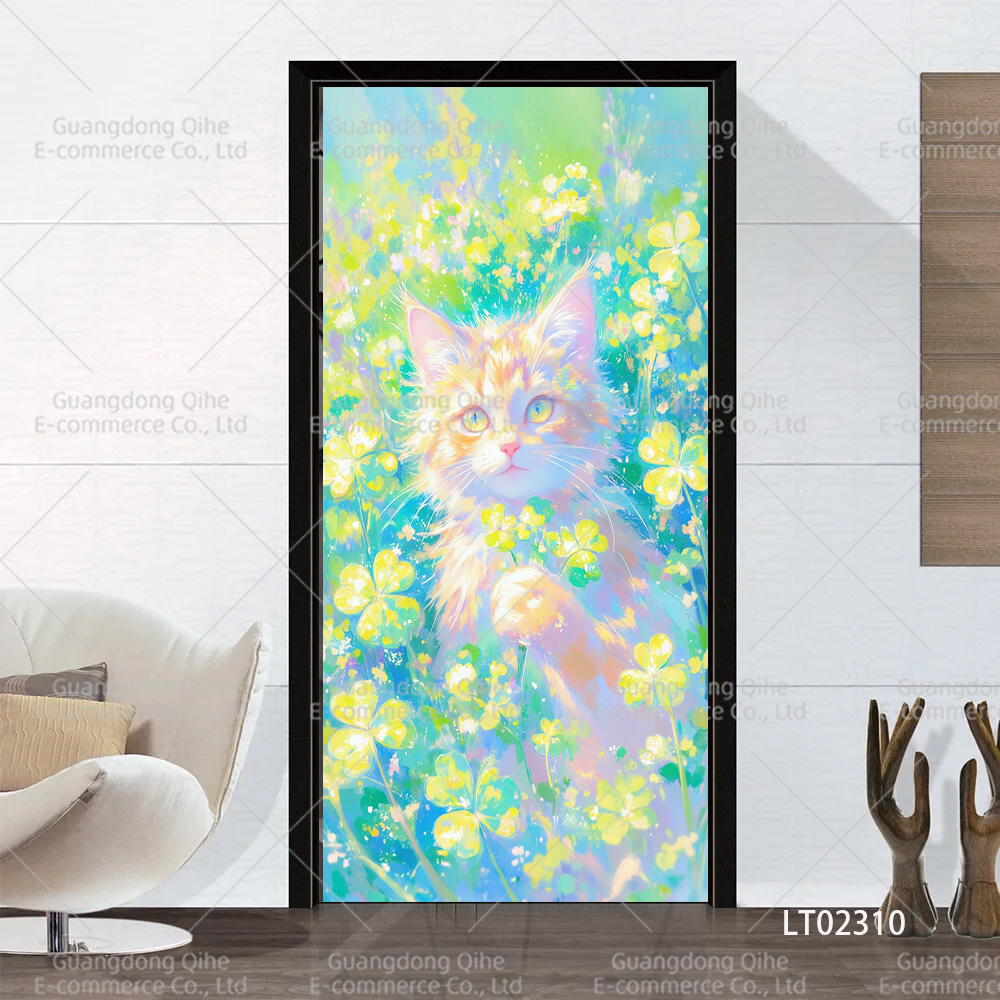 Tulip Cat Cherry Blossom Scene - Full Cover Adhesive ulasan dan harga
