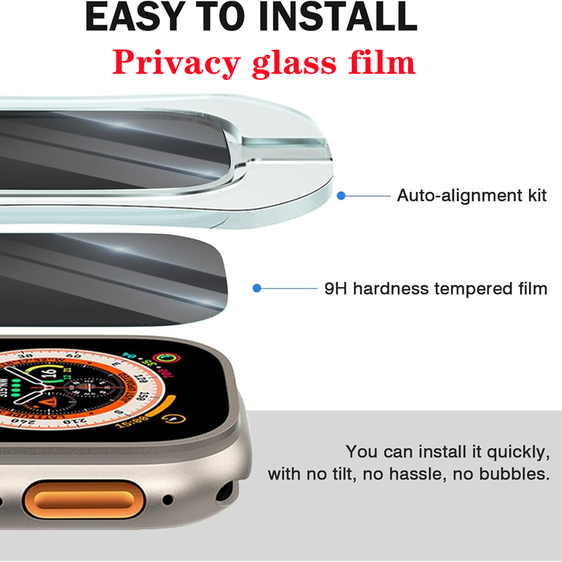 Tempered Glass for Apple Watch - Privacy Screen Protector ulasan dan harga
